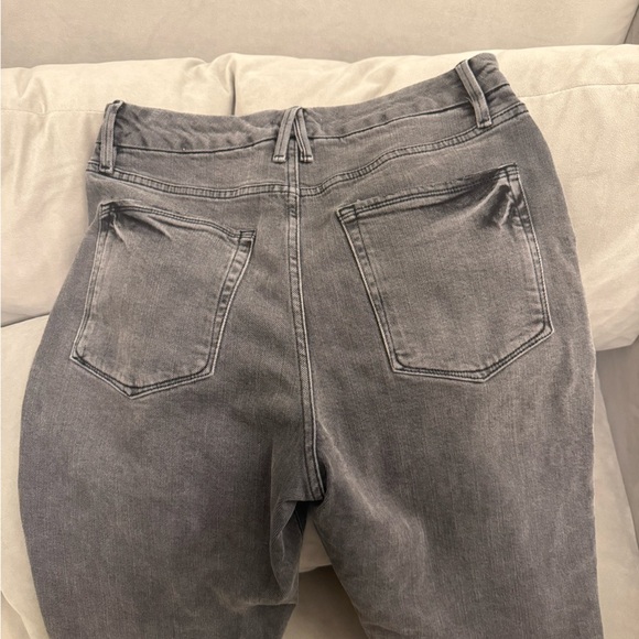 EUC Good American Classic Raw Hem Straight Jeans black size 30 - Picture 2 of 5